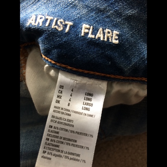 American Eagle Distressed Artist Flare Jean - Picture 5 of 5